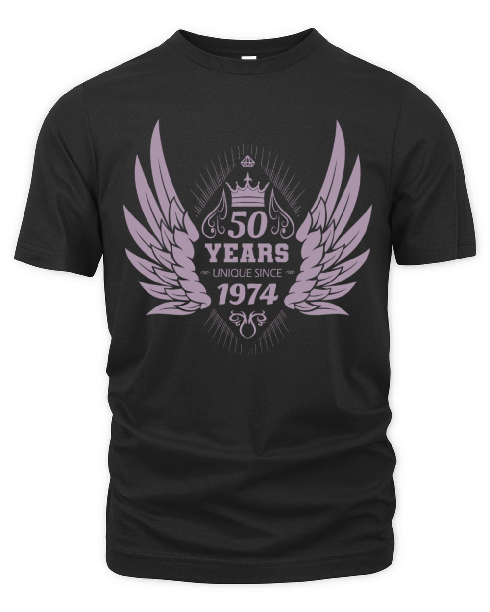 50th birthday vintage 1974 angel wings Organic Unisex T-shirt