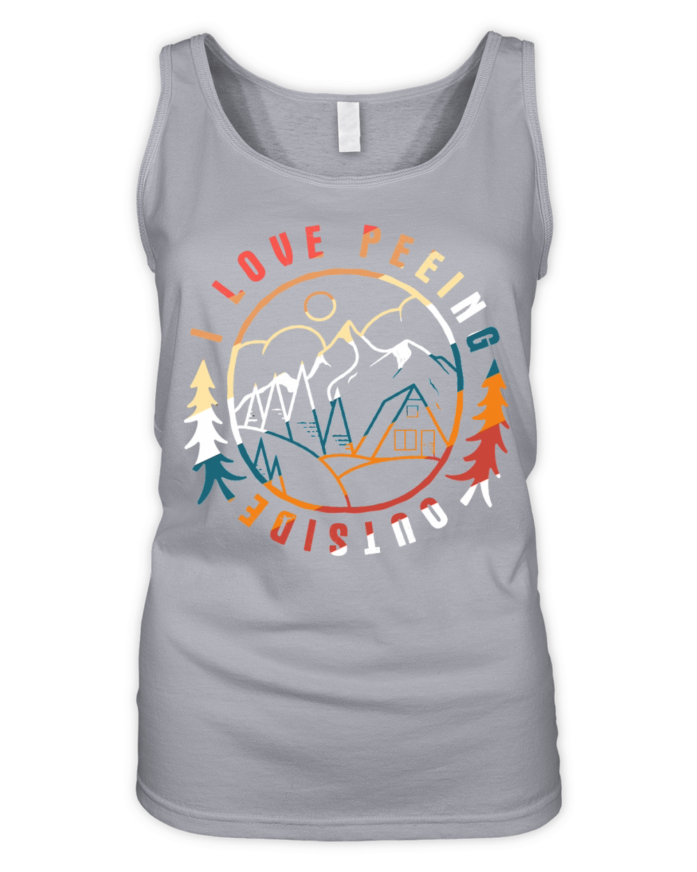 Camping Lile I love peeing Organic Women's Tank Top