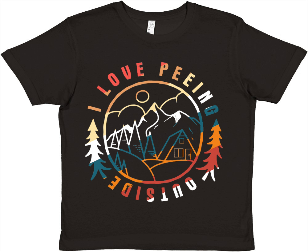 Camping Lile I love peeing Premium Kids Crewneck T-shirt