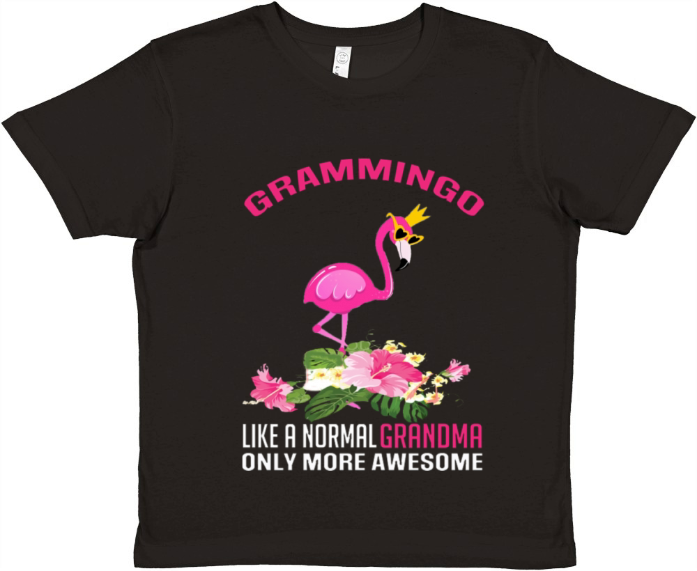 Gramingo Flamingo Like A Normal Grandma Only More Premium Kids Crewneck T-shirt