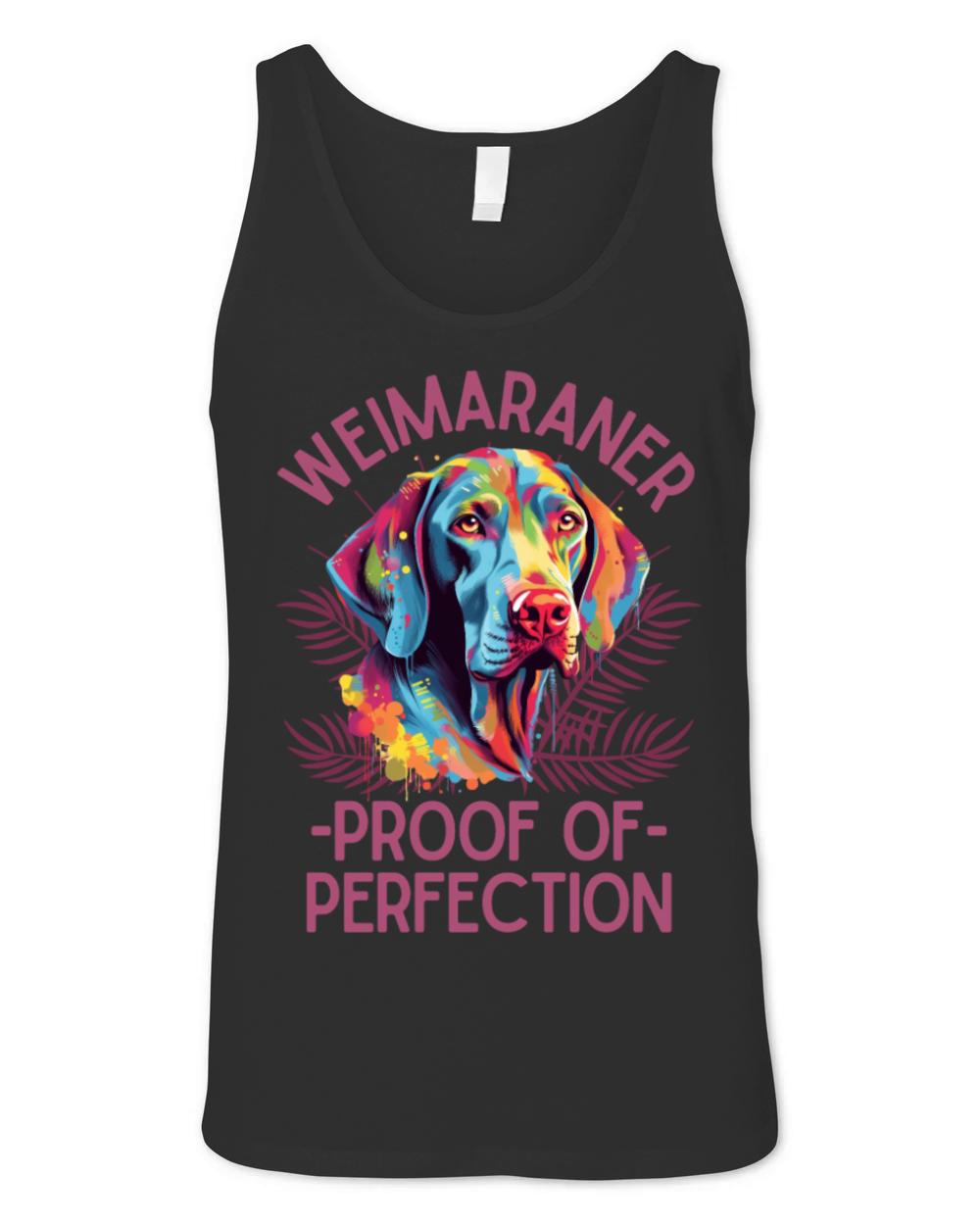 Colorful Weimaraner Unisex Jersey Tank