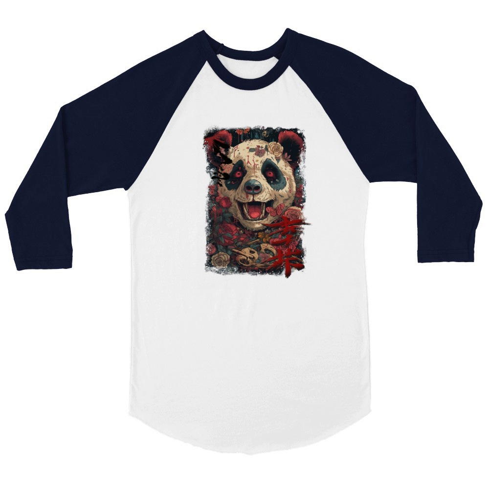 Japanese Retro Style Mythical Panda Urban Style Unisex ¾ sleeve Raglan T-shirt