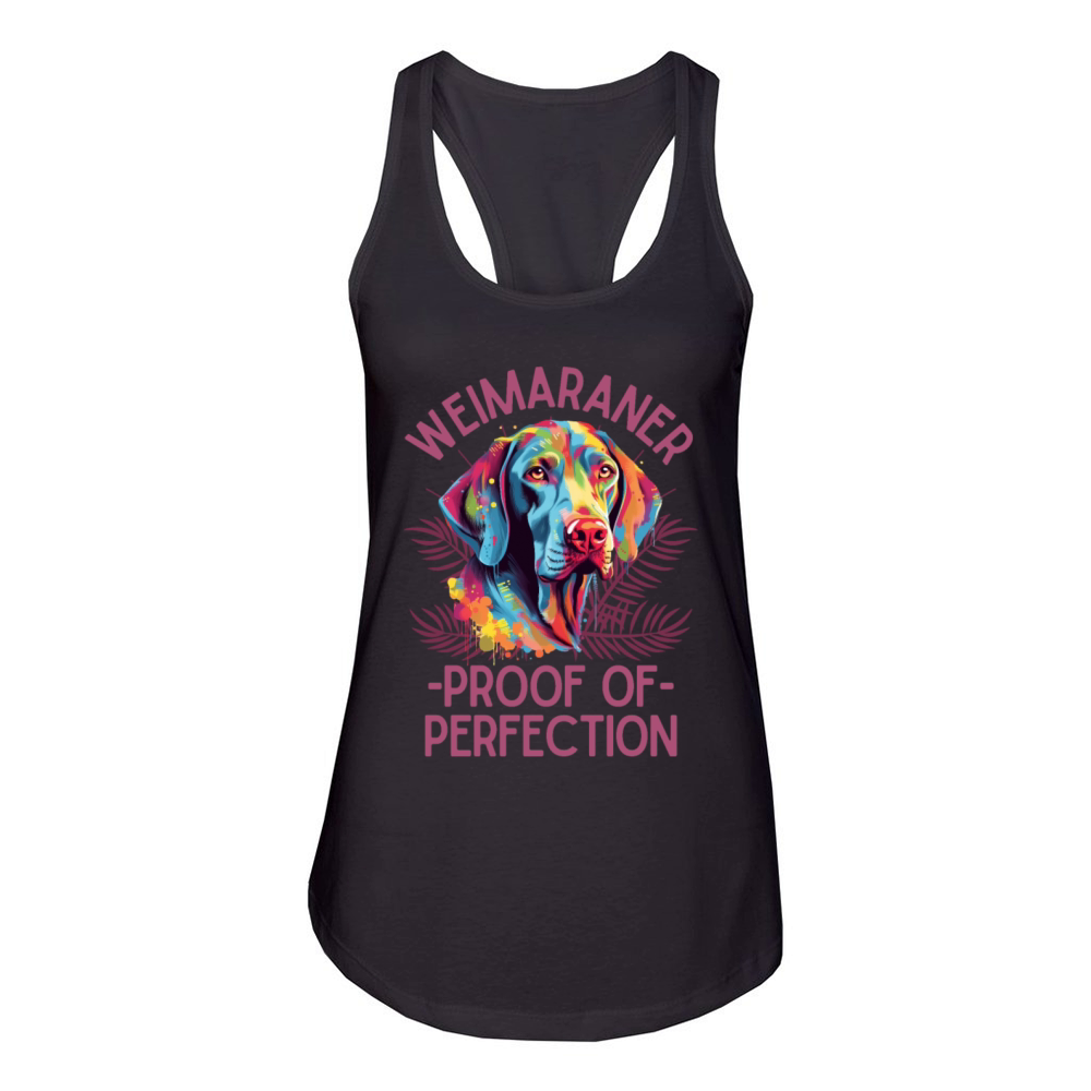 Colorful Weimaraner Women's Racerback Tank