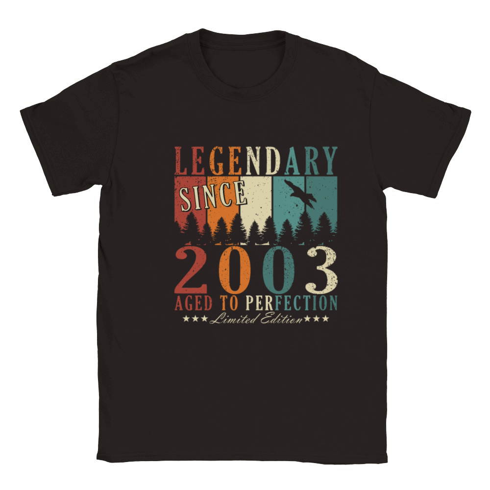20th birthday man vintage 2003 legend Classic Kids Crewneck T-shirt