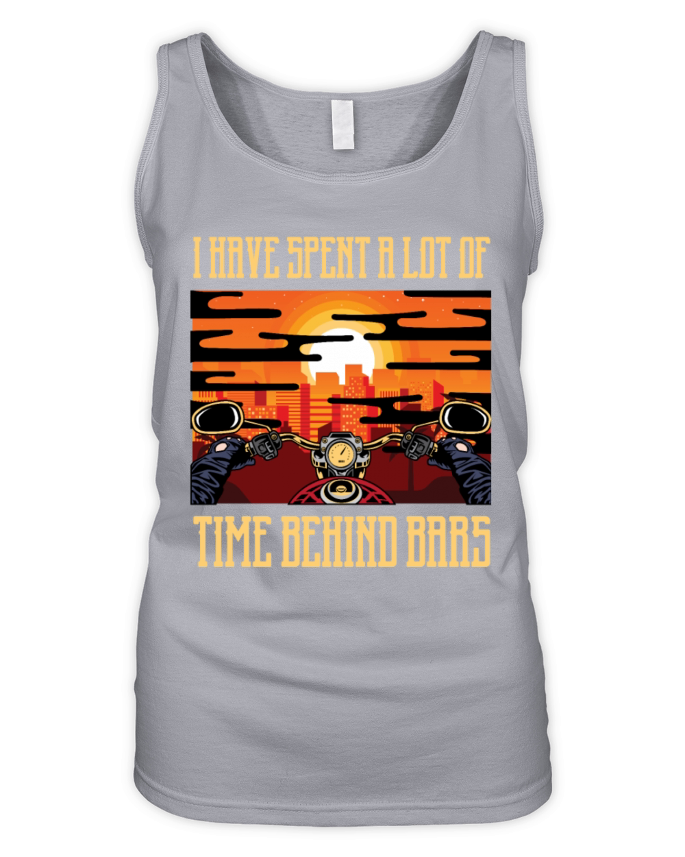 Behind bars Motorbiker Gift Organic Women's Tank Top