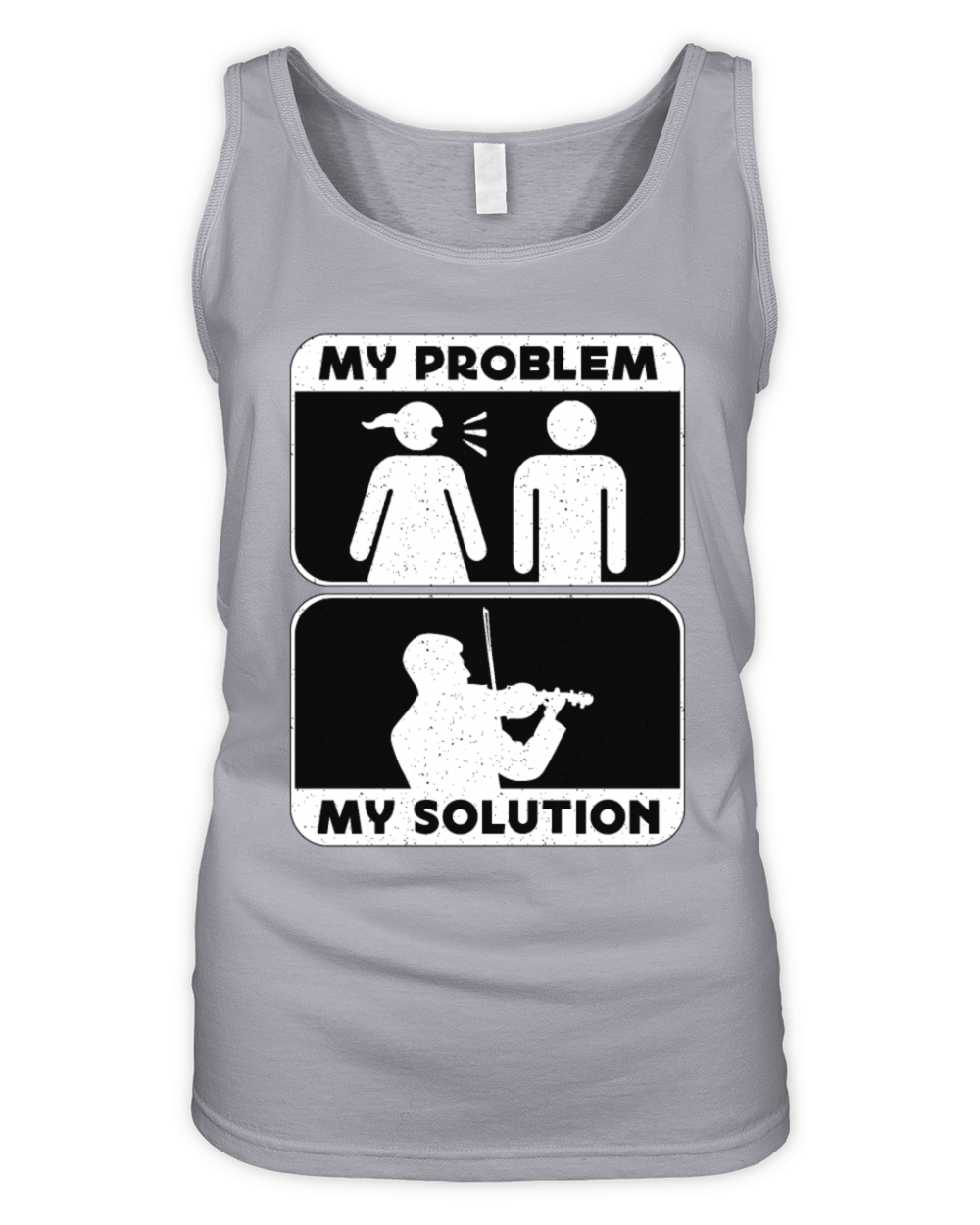 Violin Player My Problem My Solution Pictogram Dad Organic Women's Tank Top