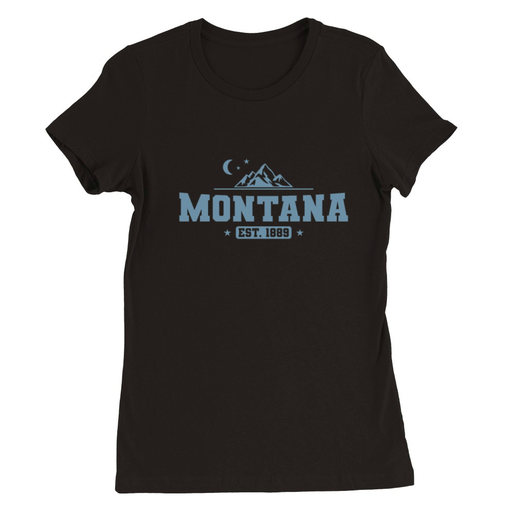 Montana State America USA Country Premium Womens Crewneck T-shirt