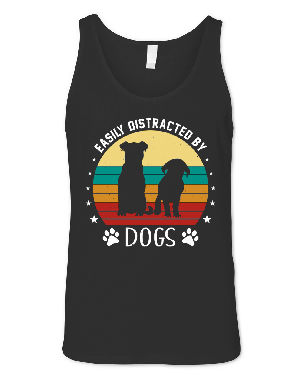 Easily Distracted by Dogs Unisex Jersey Tank