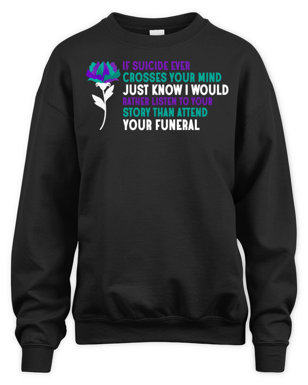 Suicide Ever Crosses Your Mind Unisex Premium Crewneck Sweatshirt