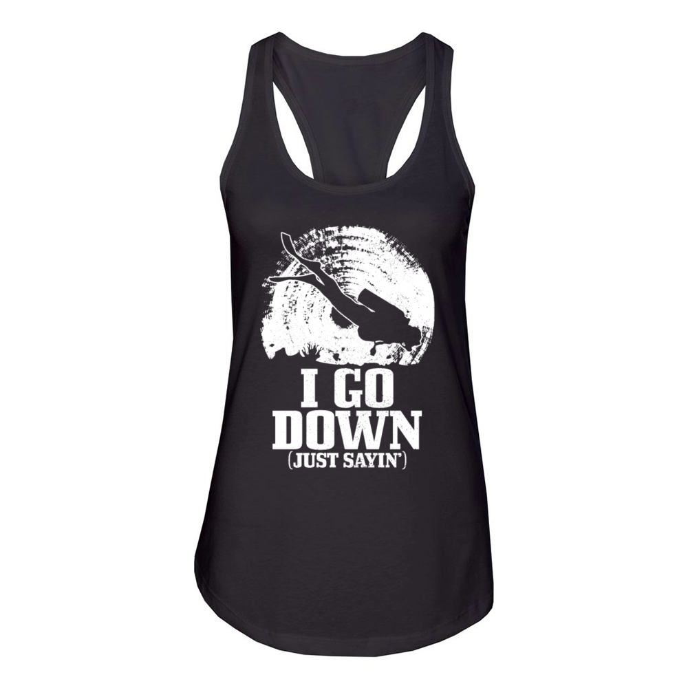 Scuba Diving Funny Vintage Diver Gift Women's Racerback Tank
