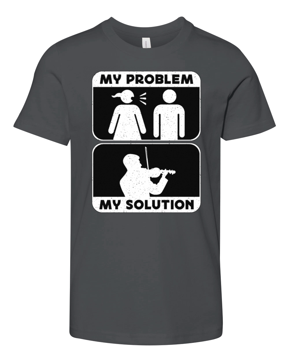 Violin Player My Problem My Solution Pictogram Dad Youth Unisex Jersey Tee