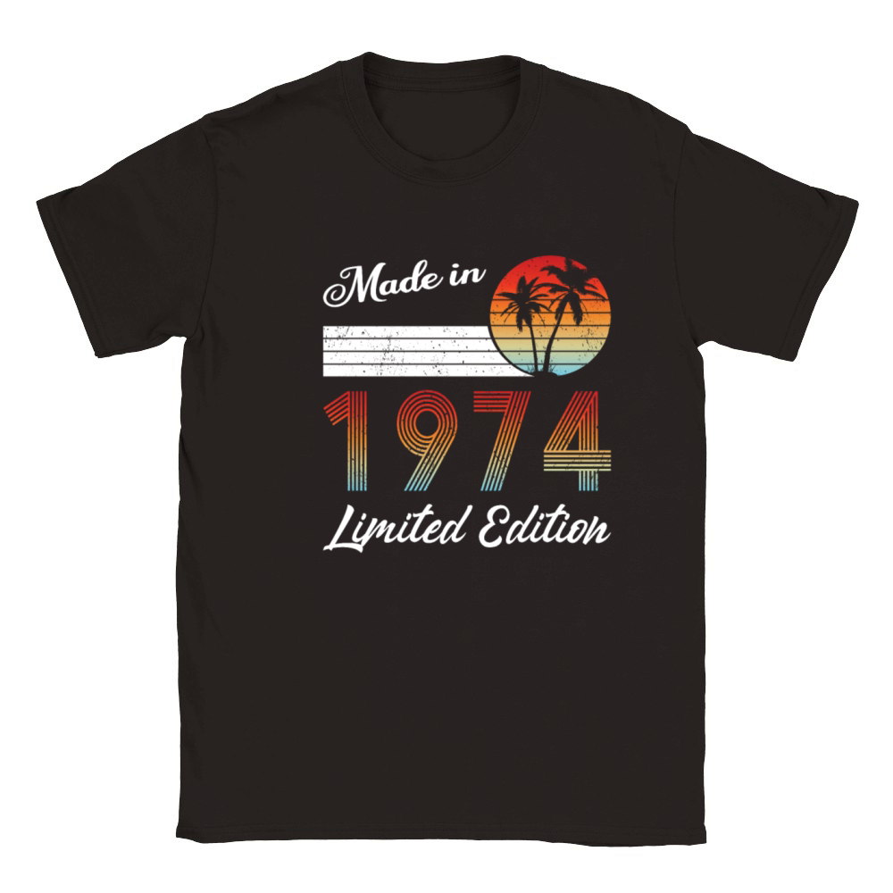 50th birthday vintage 1974 made in 1974 Classic Kids Crewneck T-shirt