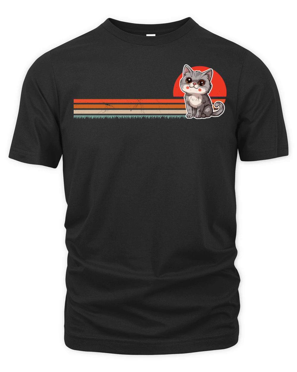 Vintage Retro Cat Cat Lover Cat Owner Cute Cat Organic Unisex T-shirt