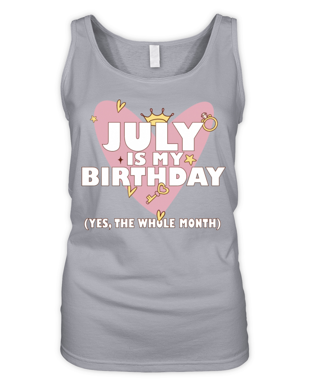 July Is My Birthday Yes The Whole Month Born in Organic Women's Tank Top