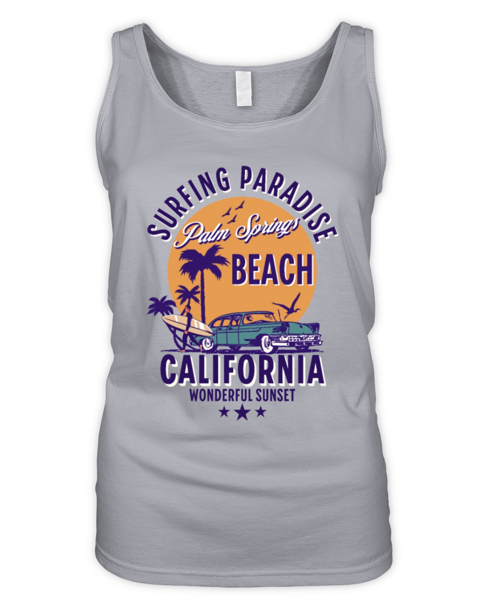 Palm Springs California Organic Women's Tank Top