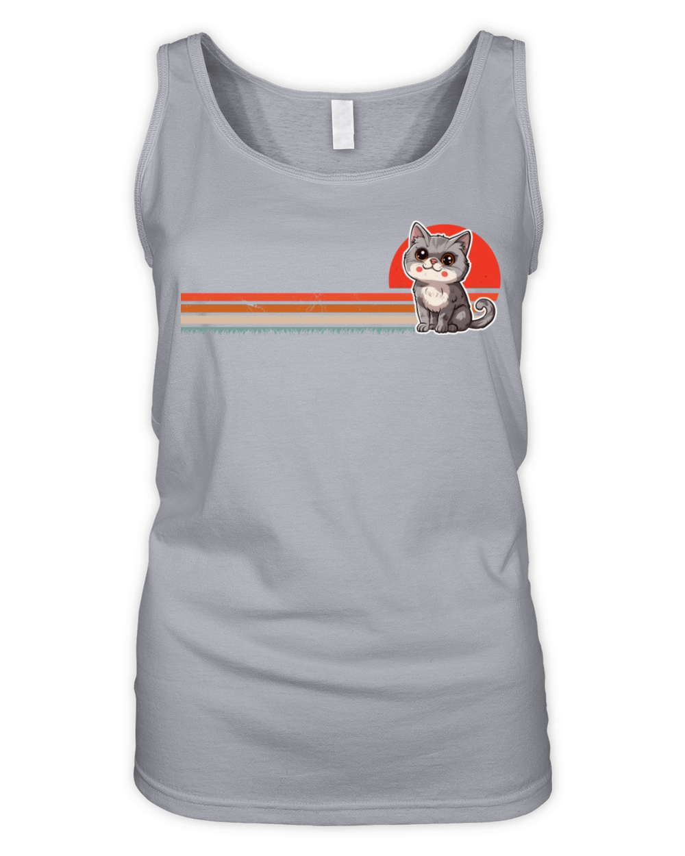Vintage Retro Cat Cat Lover Cat Owner Cute Cat Organic Women's Tank Top