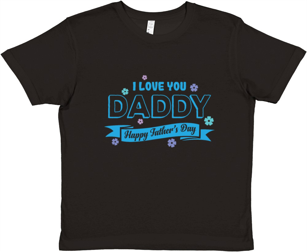 I love you Daddy Is happy Fathers Day Papa Premium Kids Crewneck T-shirt