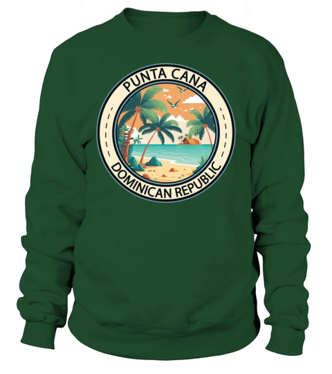 Punta Cana Dominican Republic Hut Badge Sweatshirt Unisex