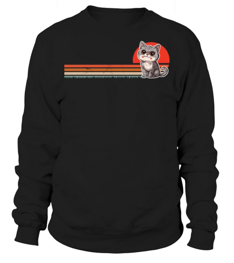 Vintage Retro Cat Cat Lover Cat Owner Cute Cat Sweatshirt Unisex