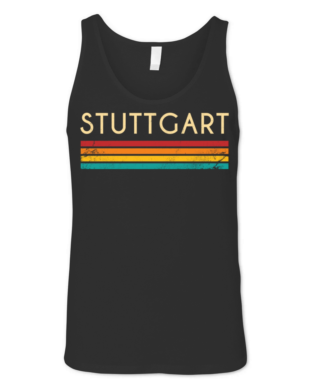 Retro Vintage Stuttgart City Nostalgic 70s Unisex Jersey Tank