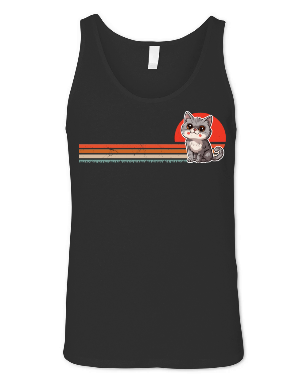 Vintage Retro Cat Cat Lover Cat Owner Cute Cat Unisex Jersey Tank