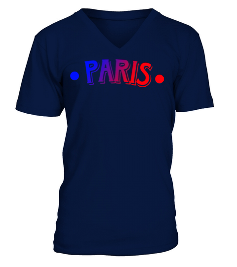Reathers Jersey Paris Colorful V-Neck T-shirt