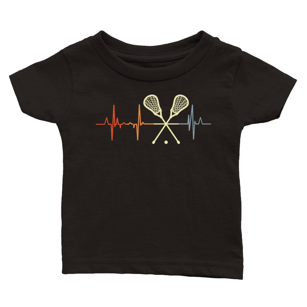 Vintage Lacrosse Heartbeat Classic Baby Crewneck T-shirt