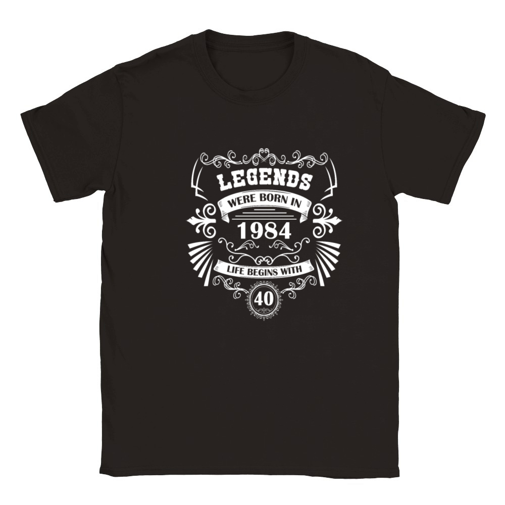 Legends were born in 1984 40th birthday western Classic Kids Crewneck T-shirt