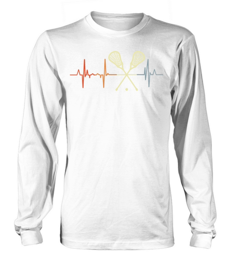 Vintage Lacrosse Heartbeat Long sleeved Unisex