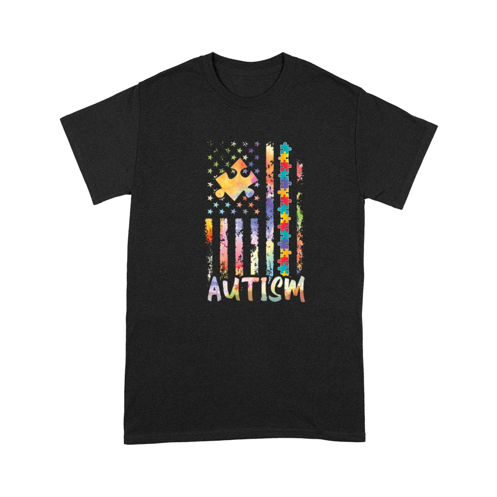 Autism Flag Colorful Puzzle Autism Awareness Premium T-shirt