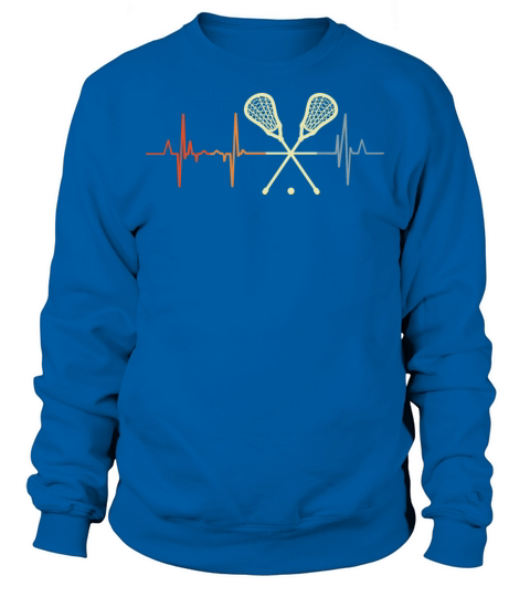Vintage Lacrosse Heartbeat Sweatshirt Unisex