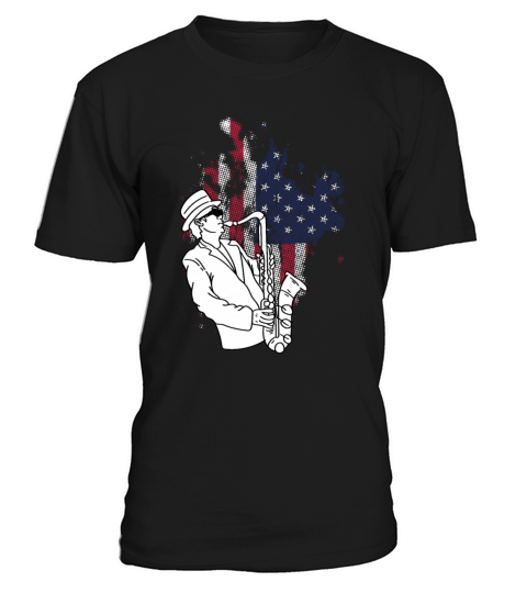 Saxophone American Flag Instrumentalist Gift T-Shirt Unisex