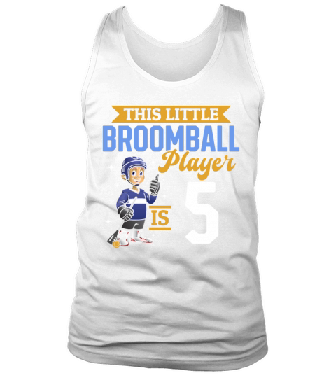 Broomball Player Kids 5th Birthday Broomball Tank Top Unisex