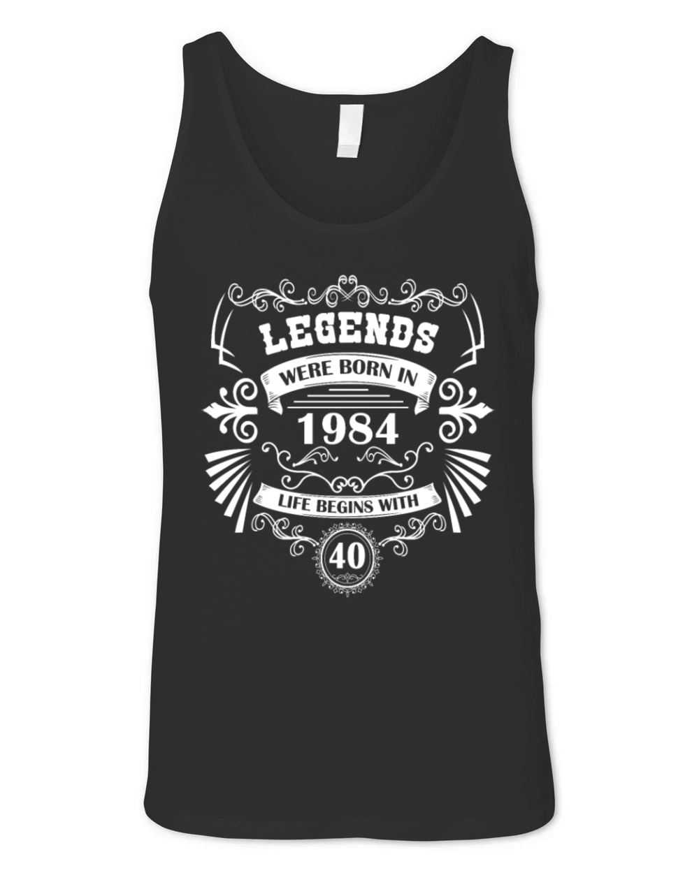 Legends were born in 1984 40th birthday western Unisex Jersey Tank