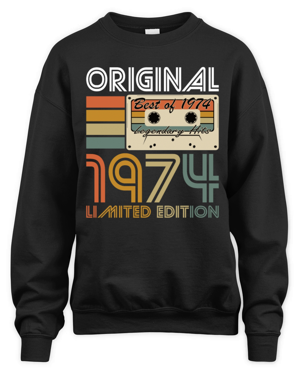 50th birthday vintage 1974 original 1974 Unisex Premium Crewneck Sweatshirt