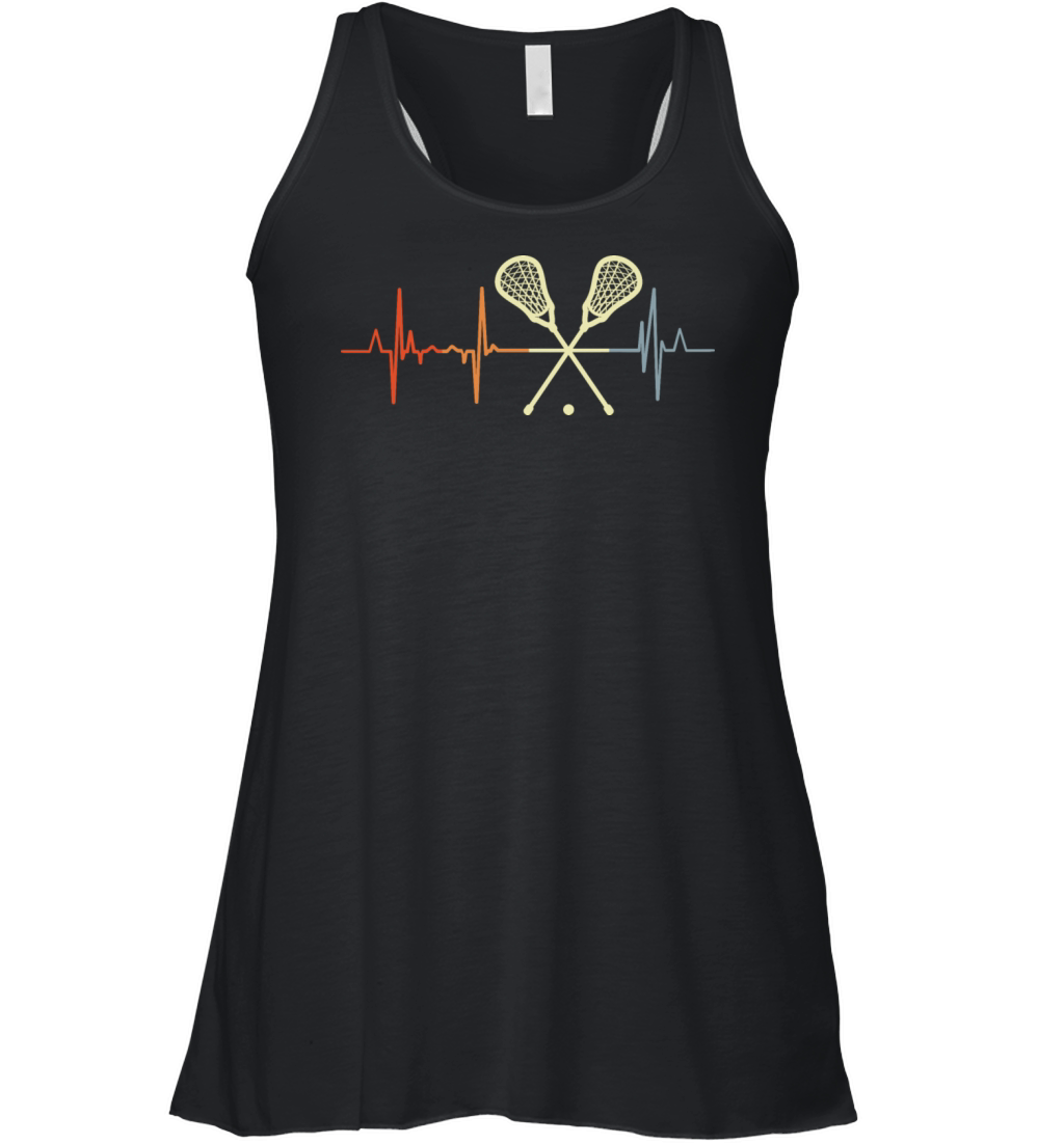 Vintage Lacrosse Heartbeat Women's Flowy Tank Top