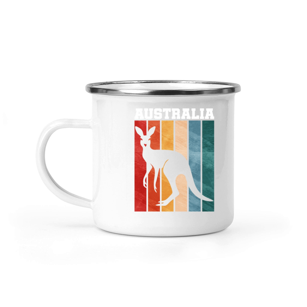 Australia Kangaroo Vintage Camping Mug
