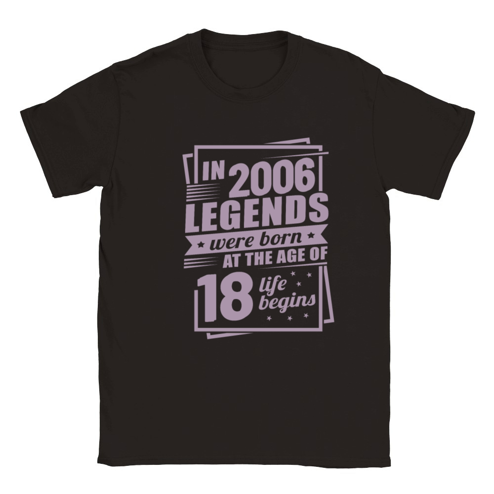 18th birthday born in 2006 sayings Classic Kids Crewneck T-shirt