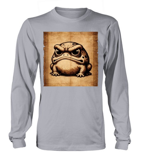 Classic Grumpy Frog Scenery Papyrus Scroll Long sleeved Unisex