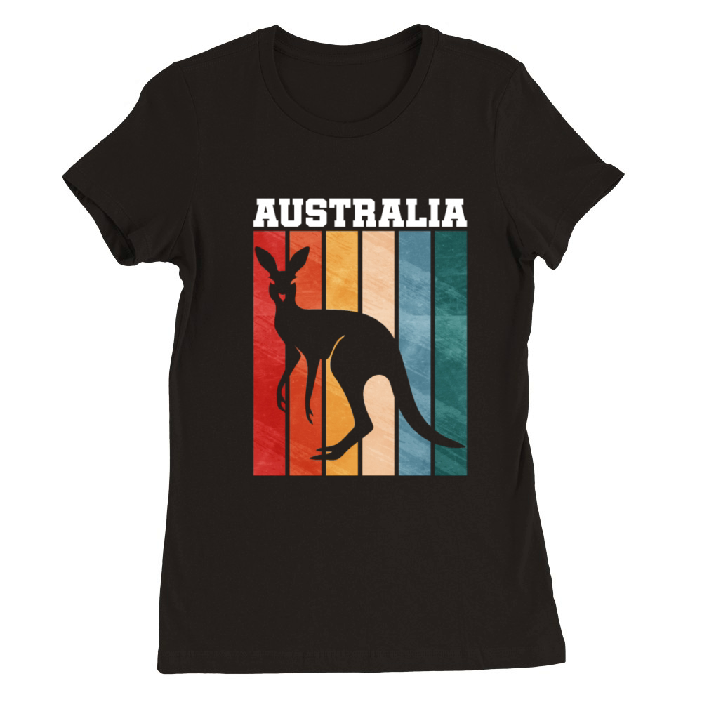 Australia Kangaroo Vintage Premium Womens Crewneck T-shirt