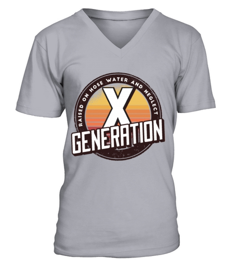 Retro Gen X Raised on Hose Water and Neglect men V-Neck T-shirt