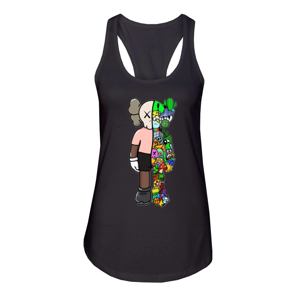 Contemporary art and a half toy Women's Racerback Tank