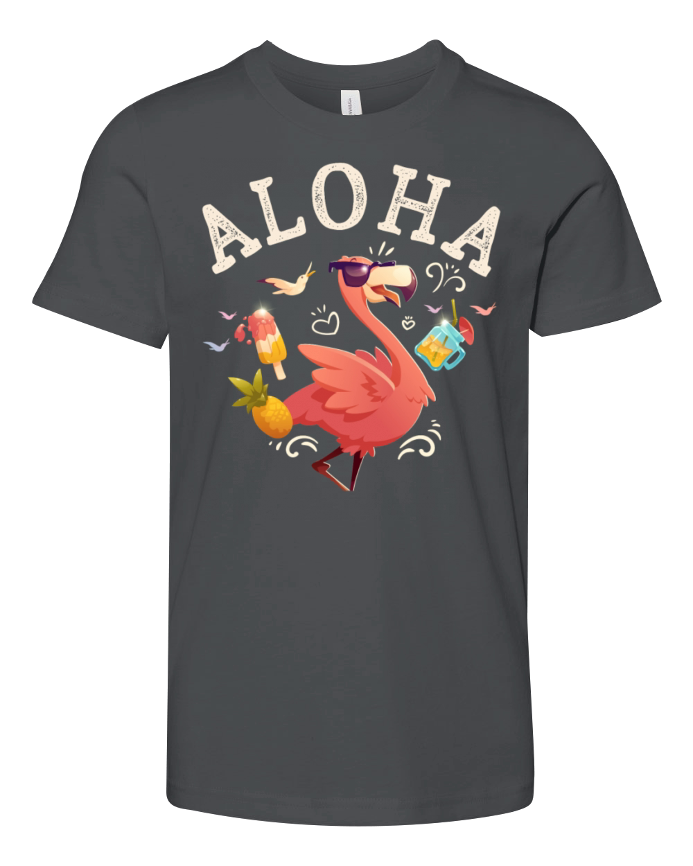 Aloha Beaches Tropical Hawaiian Summer Island Youth Unisex Jersey Tee