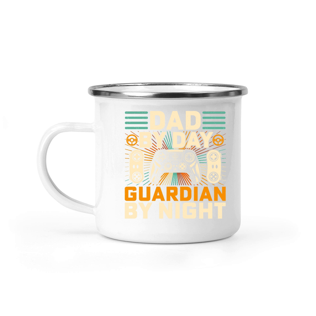 fathers day Retro Video Game   dad by day guardian by night Camping Mug