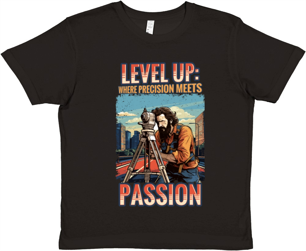 Vintage Land Surveyor Precision Meets Passion Premium Kids Crewneck T-shirt