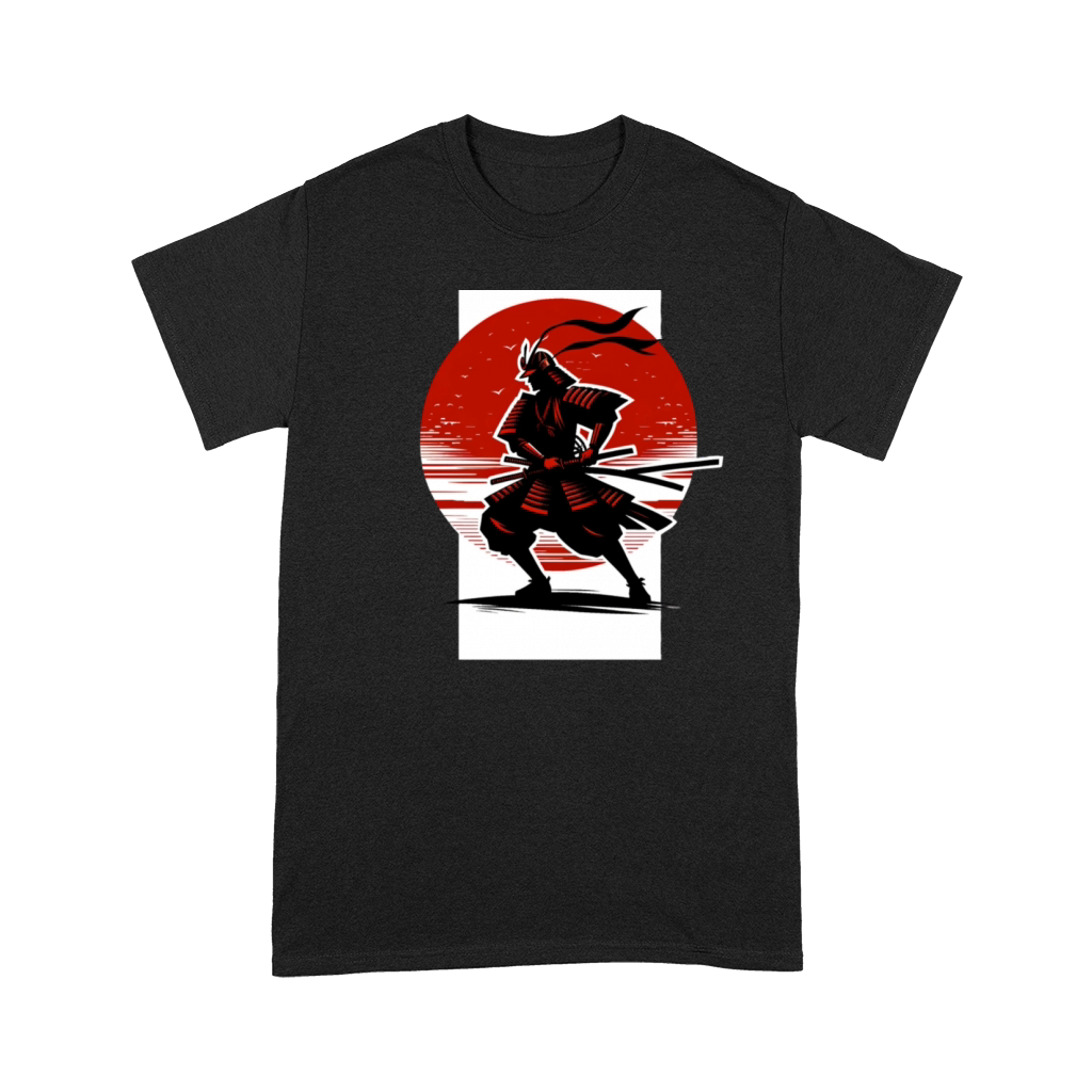 Japanese Samurai Silhouette Vintage Fighter Retro Premium T-shirt