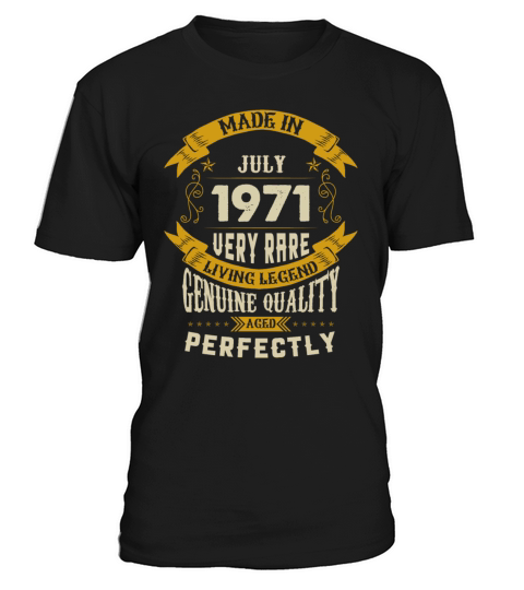 July 1971 Vintage Birthday Present T-Shirt Unisex