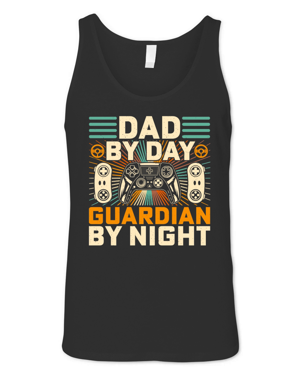 fathers day Retro Video Game   dad by day guardian by night Unisex Jersey Tank