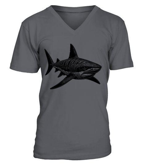 Large Vintage Tiger Shark Shark Favorite Animals V-Neck T-shirt