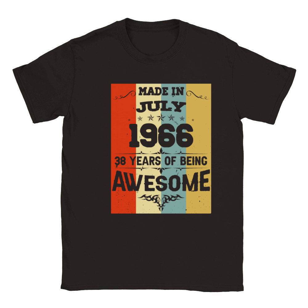 July 1966 Vintage Birthday Present Classic Kids Crewneck T-shirt
